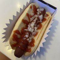 hot dog  at Monty's Good Burger - Culver City in Culver City