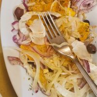 Insalata sicula con arance finocchi cipolla e olive at Ca' di Ferae Osteria dal 1939 in Sestri Levante