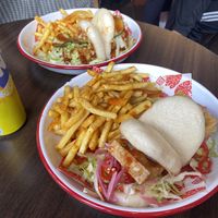 Lots of fries!  at BaoBun - Aungier Street in Dublin