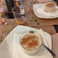 Vegan rice pudding at Vegetariano El Calafate in Malaga