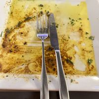 The tasteless oil that was left behind after I finished.   at Vegetariano El Calafate in Malaga
