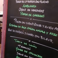 Menu at Vegetariano El Calafate in Malaga