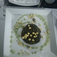 Course 2 - spinach, pepper and fried bread mixture at Vegetariano El Calafate in Malaga