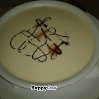 Almond and garlic cold soup at Vegetariano El Calafate in Malaga