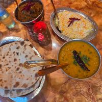 Punjabi Baingan, Dal Tadka, Gobhi Parantha at Singh in Hamburg