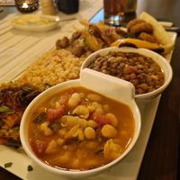 Vegan mezze plate. I'm getting hungry again. at Melitzia Taverna in Tala
