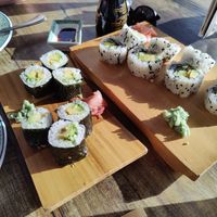 Avocado Maki and vegetarian sushi rolls at Buen Gusto in Lanzarote
