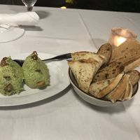 Green chickpea hummus at Parizade in Durham