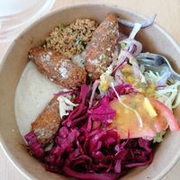 Falafel bowl at Gaia Kitchen in Vienna