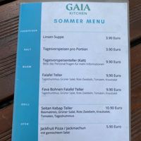 Menu  at Gaia Kitchen in Vienna