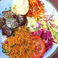 Falafel plate  at Gaia Kitchen in Vienna
