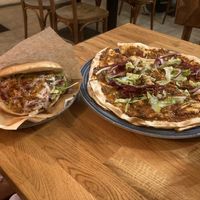 Kebab sandwich and jackmachun  at Gaia Kitchen in Vienna