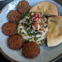 Falafel plate at Gaia Kitchen in Vienna