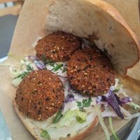Falafel sandwich at Gaia Kitchen in Vienna