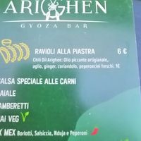 Menù gyoza at Arighen in Arezzo