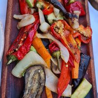 Roasted veggies. at Tradita Geg & Tosk in Shkoder