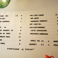 Menu at Secret Vegan Cafe in Kingston