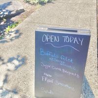 Specials board.   at Secret Vegan Cafe in Kingston