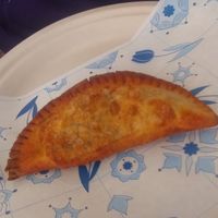 A little too crispy on the outside, but the gooey cheese inside more than makes up for it. at Secret Vegan Cafe in Kingston