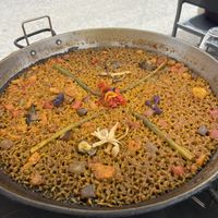 Paella de verduras de temporada (with this seasons vegetables)  at MariBel Arrocería in Valencia