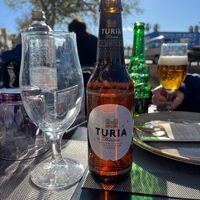 Valencian beer at MariBel Arrocería in Valencia