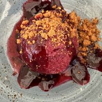 Helado de mora  at MariBel Arrocería in Valencia