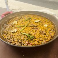 Vegetable paella- the best - absolutely worth the trip on bus to El Palmar!   at MariBel Arrocería in Valencia