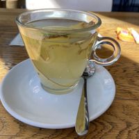 Fresh ginger lime tea  at Calf & Bloom in Amsterdam