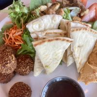 Falafel platter  at Milkstand in Ithaca