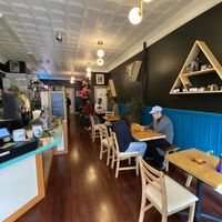 Seating at Lightbox Cafe in Philadelphia