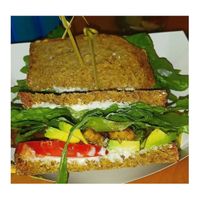 B.L.A.T Sandwich cross-section at Lightbox Cafe in Philadelphia