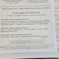 Menu for pancakes at Pog  in Malahide