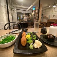 Meal at Maru Japanese Bistro in Toronto