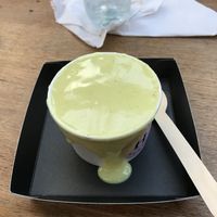 Vegan apple crumble with custard   at Humble Crumble in South East London