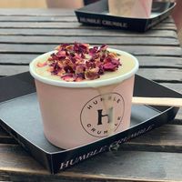 Vegan apple crumble at Humble Crumble in South East London