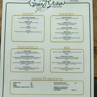 Menu  at Green Kitchen in Cleveland