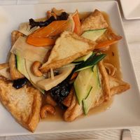 Tofu stufato con anacardi at Shanghai Naturalmente in Padua