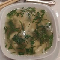 Zuppa di toufu, verdure cinesi e fermentate at Shanghai Naturalmente in Padua