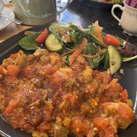 Vegan menemen  at Aladdin's Cafe in North London