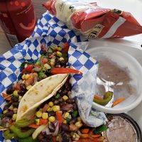 Veggie Lover Tacos (made vegan without cheese or crema) at Lago Bistro in Lago Vista