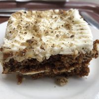 Delicious carrot cake!  at Hassop Station Cafe in Bakewell