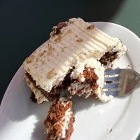 Vegan Carrot Cake  at Hassop Station Cafe in Bakewell
