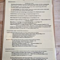 Menu at Hassop Station Cafe in Bakewell