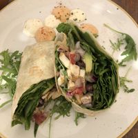 Breakfast burrito (tofu, spinach, avocado, pico de gallo)  at Mumak Tropical in Ibiza