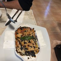 Vegan aubergine parmigiana   at Balzunetta Restaurant in Floriana