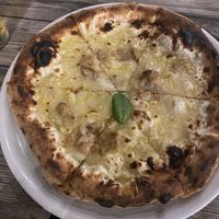 Mushroom and truffle pizza with vegan mozzarella   at Balzunetta Restaurant in Floriana