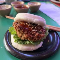 Fried aubergine bao  at BIGFAN in Dublin