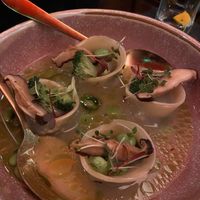 Shiitake mushroom broth soup vege dumplings    at BIGFAN in Dublin