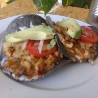 Tostadas de ceviche de setas at Vale Vegan in San Andres Cholula