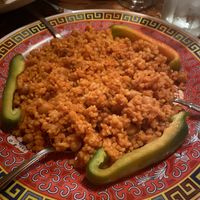 Rice and chickpea plate at Marrakesh in Philadelphia
